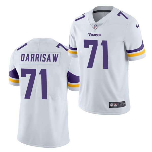 Men's Minnesota Vikings #71 Christian Darrisaw 2021 White Vapor Untouchable Limited Stitched Jersey